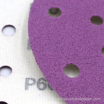 Sunplus Purple Ceramic Hook And Loop Sand Paper